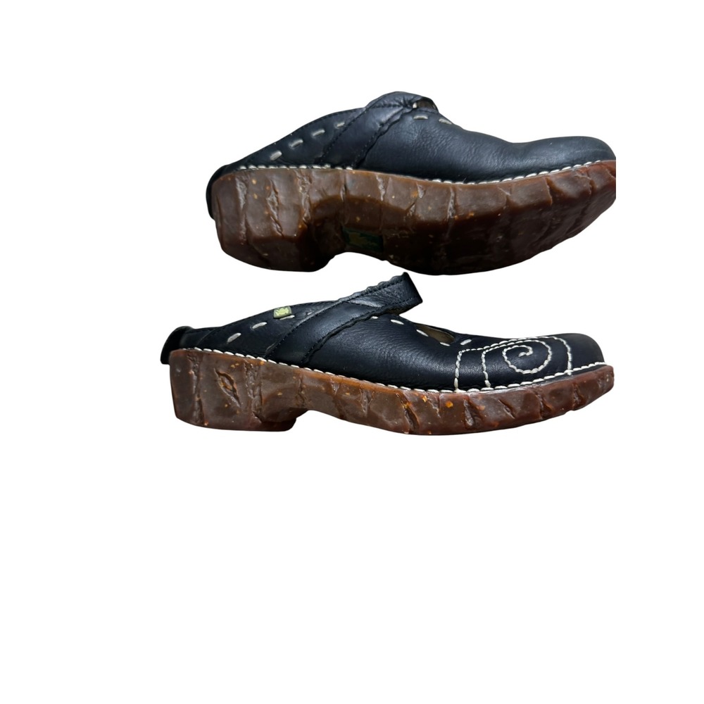 El Naturalista Leather Clogs Women 36 Black Good Mary Jane Frog Shock Mules - Picture 2 of 8